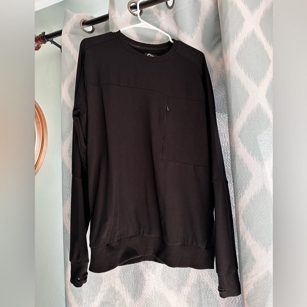 Men’s Vertical Zipper Crewneck Sweatshirt